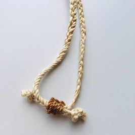 精麻包みシトリン・ヒーリングペンダント　-Citrine Healing Pendant Wrapped in Seima Hemp-