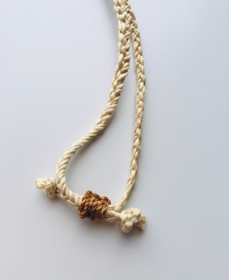 精麻包みシトリン・ヒーリングペンダント　-Citrine Healing Pendant Wrapped in Seima Hemp-