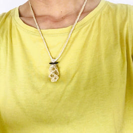グレードAAAAAランクのヒマラヤ水晶と国産１００％精麻を使用したペンダント　-Pendant Crafted with AAAAA?Grade Himalayan Quartz & 100% Japanese Seima-