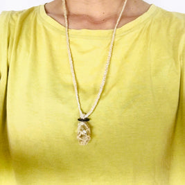 グレードAAAAAランクのヒマラヤ水晶と国産１００％精麻を使用したペンダント　-Pendant Crafted with AAAAA?Grade Himalayan Quartz & 100% Japanese Seima-